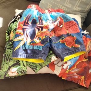 3 pair boys swim shorts xs, 5T, 6